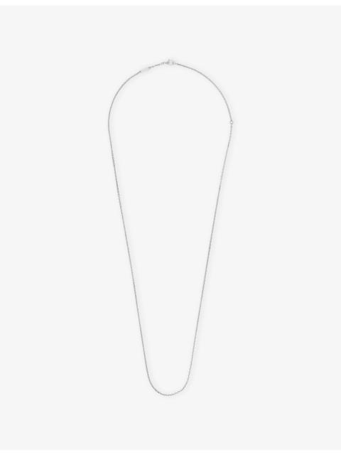 Van Cleef & Arpels Angle Filed Trace Chain 18ct White Gold Necklace