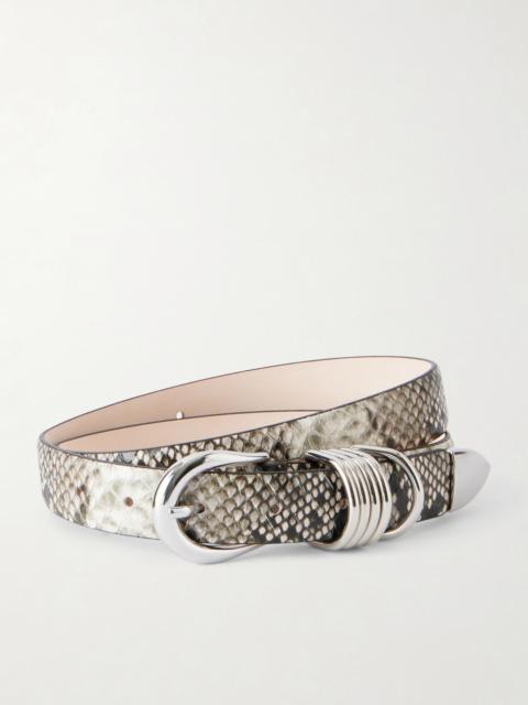 DÉHANCHE Hollyhock Snake-effect Leather Belt