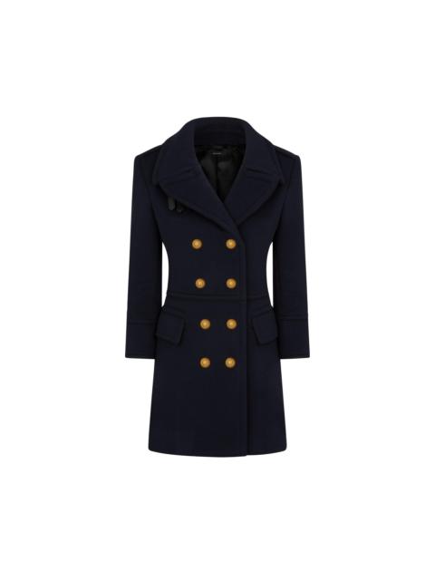 TOM FORD VIRGIN WOOL FELT MILITARY PEACOAT