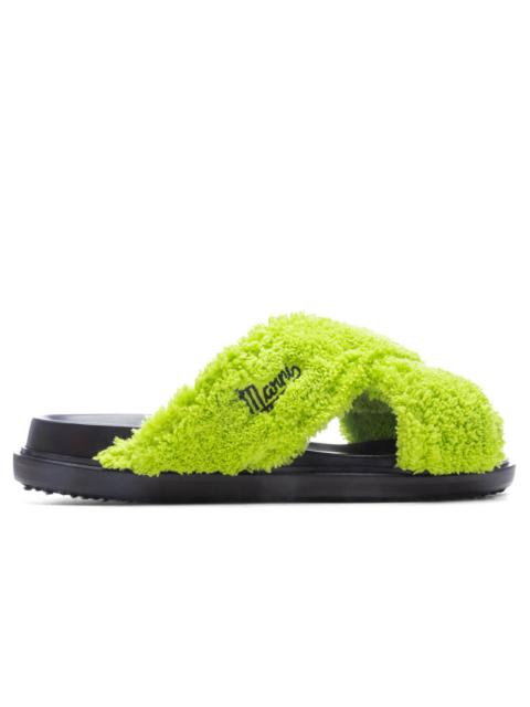 Marni FUSSBETT SLIDE SANDAL - LIME GREEN