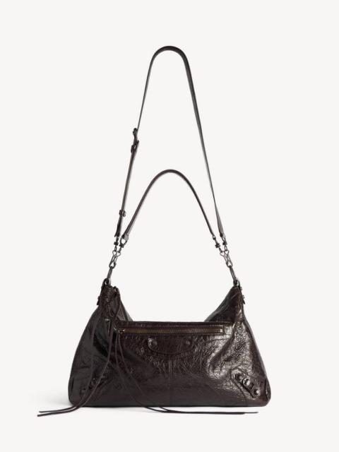 BALENCIAGA Men's Le City Moto Bag Medium in Espresso