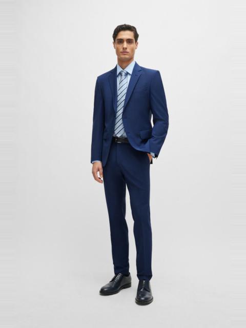 BOSS SLIM-FIT SUIT IN MICRO-PATTERNED STRETCH CLOTH