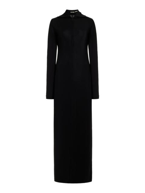 BITE Studios Zipped Jersey Maxi Dress black