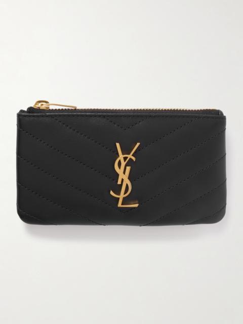 SAINT LAURENT Cassandre Quilted Leather Wallet