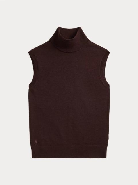Polo Ralph Lauren Wool Turtleneck Sleeveless Sweater