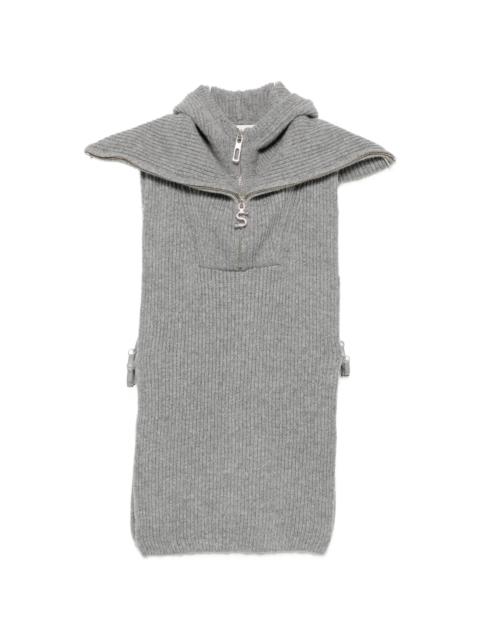 Sportmax Sportmax Ribbed-knit Hooded Knit