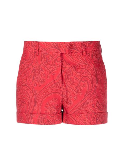 paisley-print tailored shorts