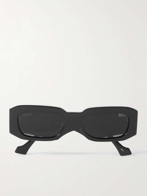 GUCCI Rectangular-Frame Acetate Sunglasses