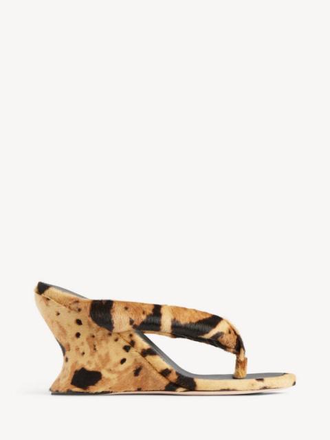 BALENCIAGA Women's Gaeta Wedge Thong in Leopard