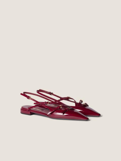 Miu Miu Patent leather slingback ballerinas with buckles