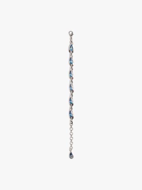 CASABLANCA Silver & Blue Water Drop Brass Bracelet | Casablanca Paris