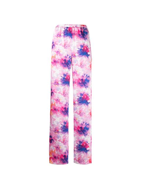 floral-print trousers