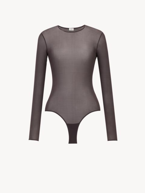 SAINT LAURENT CREWNECK BODYSUIT IN JERSEY