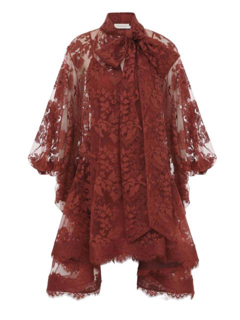 Zimmermann ILLUSTRATION LACE MINI DRESS