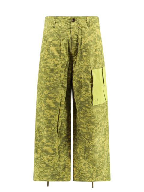 Ten C Nylon blend trouser with all-over print