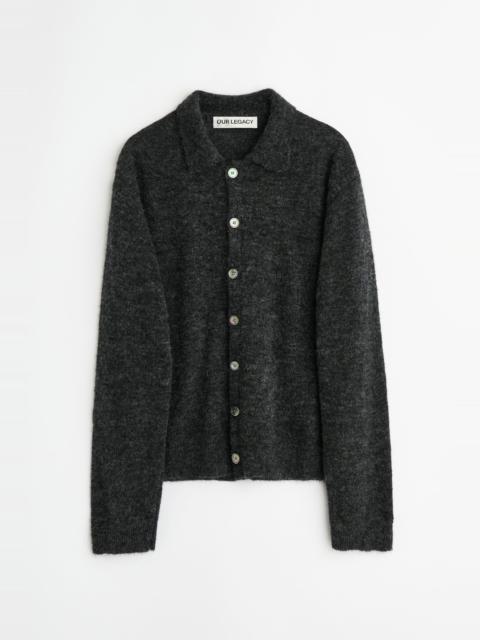 Our Legacy Evening Polo Charcoal Melange Fuzzy Alpaca