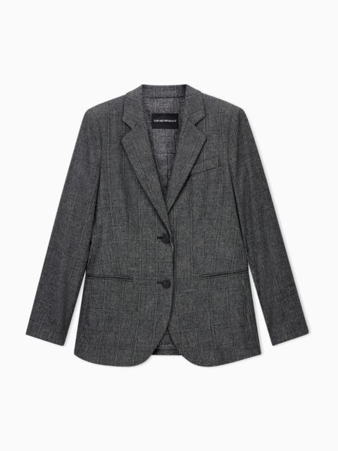 EMPORIO ARMANI SIGNATURE CAPSULE CHECK FLANNEL BLAZER