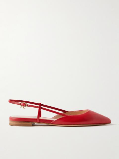 Gianvito Rossi Ascent Leather Point-toe Flats