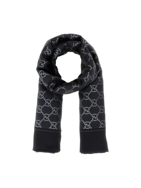 GUCCI logo silk scarf