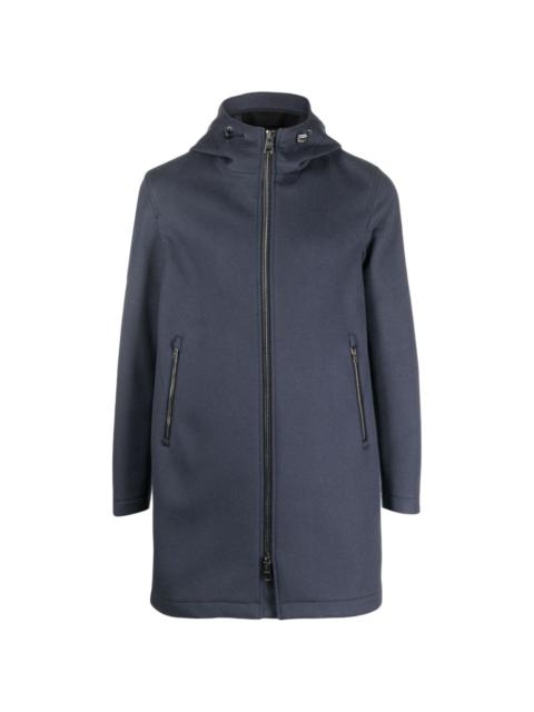 zip-up hooded coat