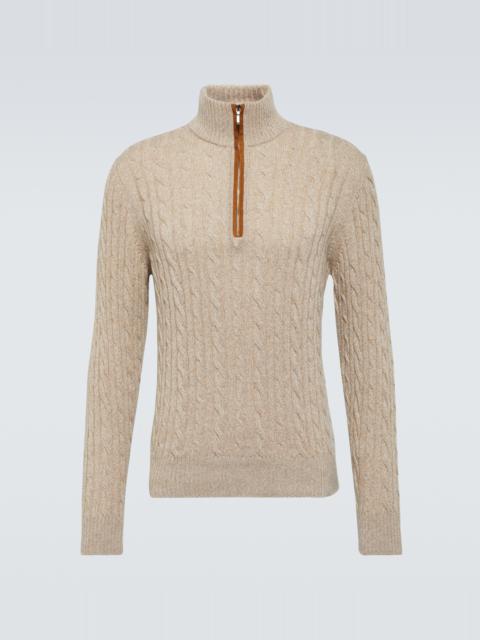 Mezzocollo cable-knit cashmere sweater