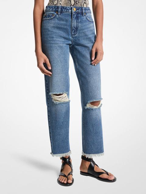 MICHAEL KORS Distressed Denim Jeans