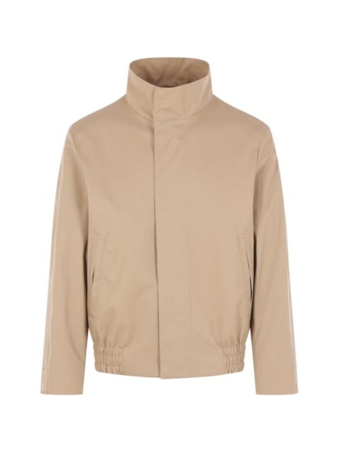 LARDINI high-collar logo bomber jacket