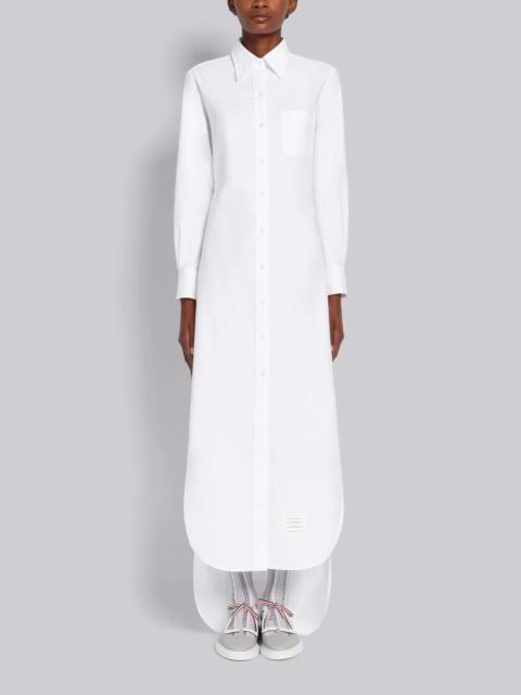 Thom Browne White Oxford Point Collar Ankle Length Shirtdress