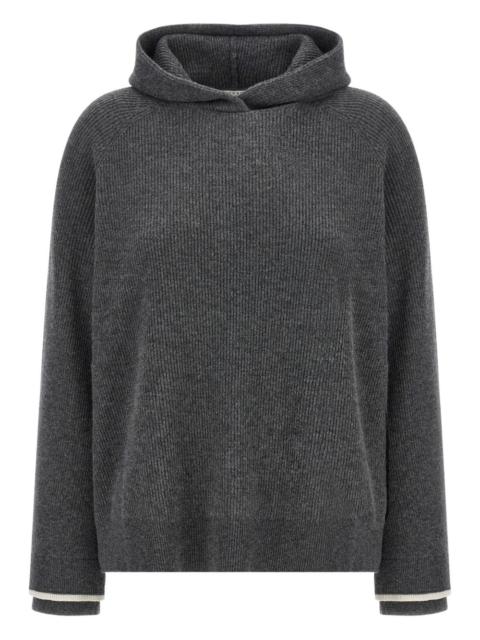 Brunello Cucinelli hooded ribbed sweater