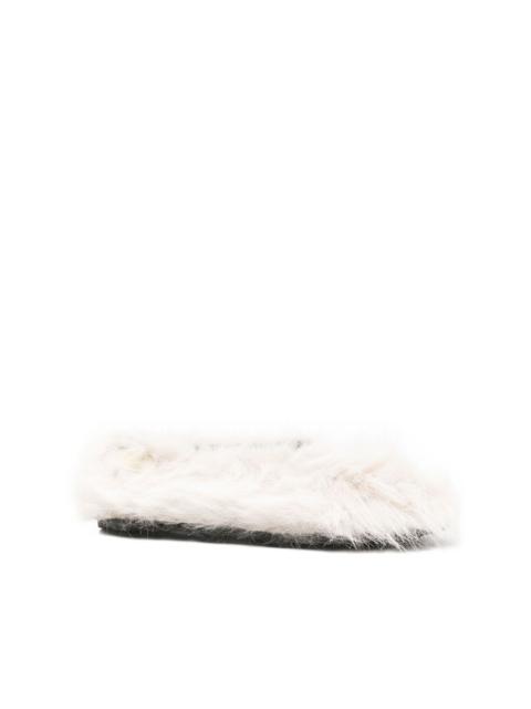 Moschino faux-fur ballet flats