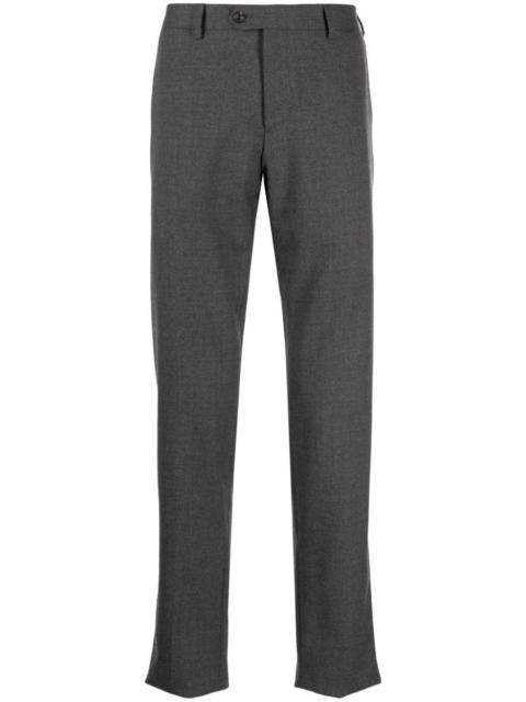 LARDINI pressed-crease mÃ©lange tailored trousers