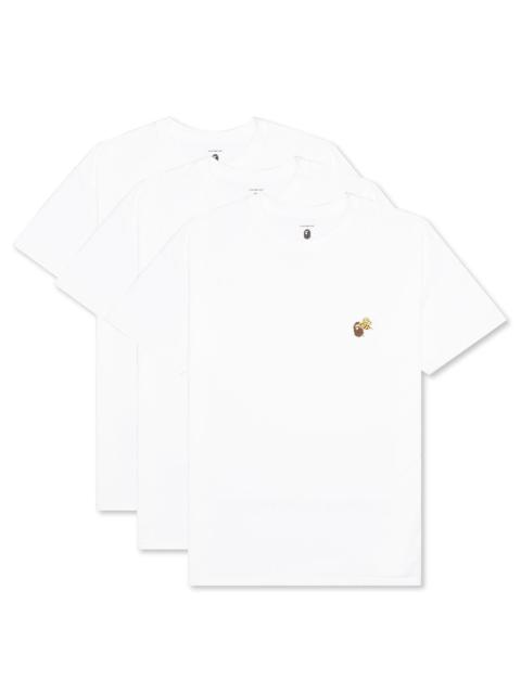 Readymade READYMADE X A BATHING APE 3PC TEES - WHITE