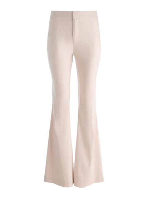 Alice + Olivia LINDEN LINEN BOOTCUT TROUSER - OATMEAL