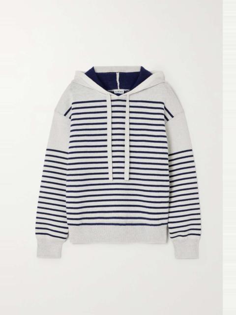 Loewe Striped wool-blend jacquard hoodie