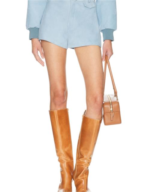 HELSA The Suede Micro Shorts