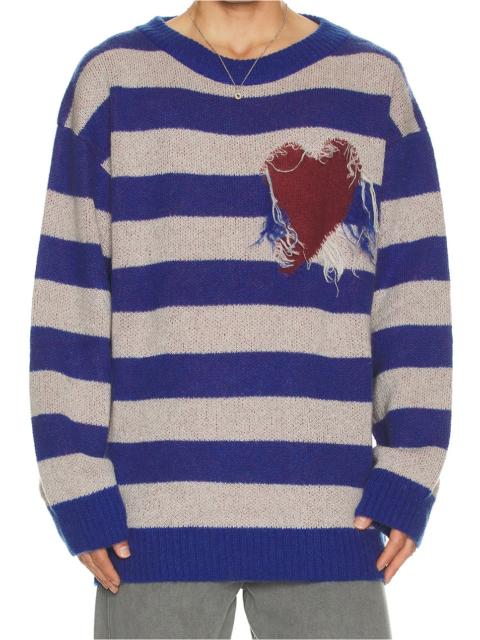 We11done Grunge Stripe Pullover