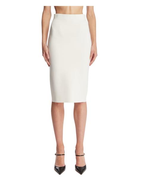 TOM FORD White Viscose Midi Skirt