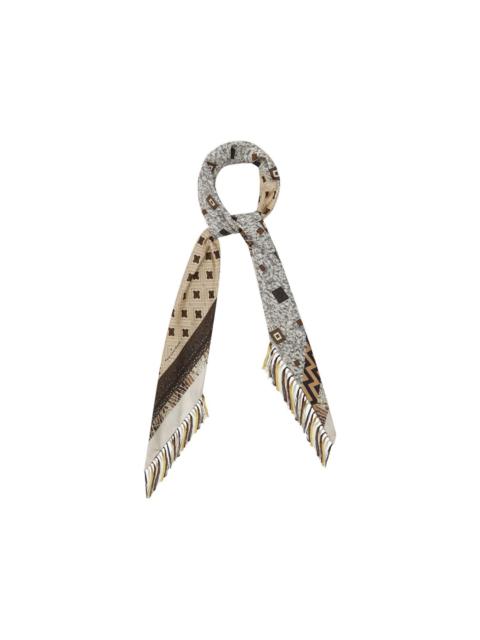 Pierre-Louis Mascia geometric-pattern fringed-hem scarf