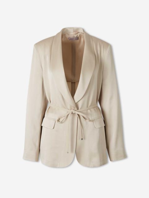 Herno SATIN BLAZER WITH BOW