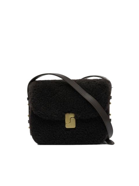 soeur mini shearling shoulder bag
