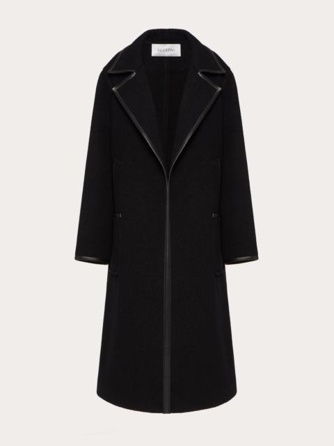 Valentino COAT WITH LEATHER DETAILS