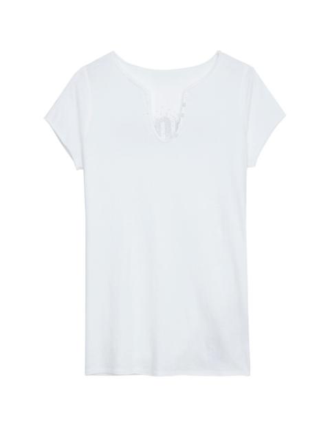 Zadig & Voltaire Amour Strass Henley T-shirt