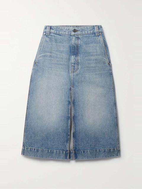 KHAITE Charlene denim skirt