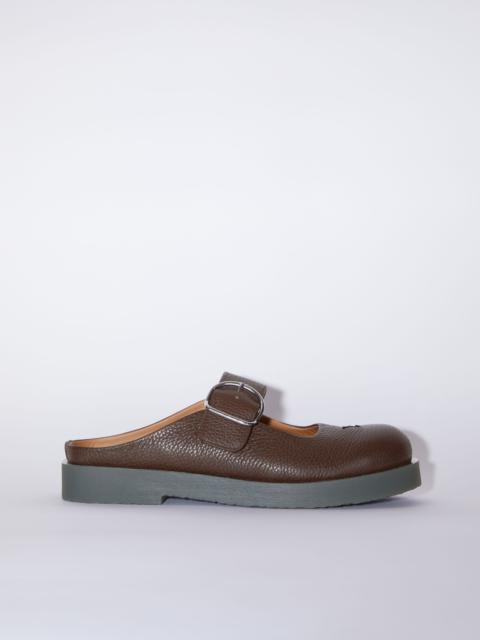 Acne Studios Leather mary jane mules - Brown/black