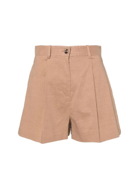 tailored linen-blend shorts