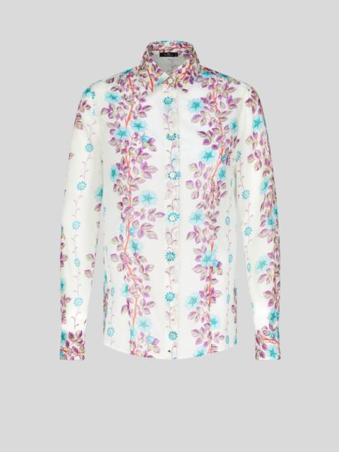 SHIRT WITH PLACED FLORAL PRINT