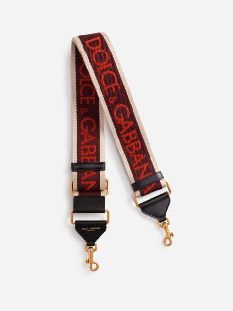 Dolce & Gabbana Branded fabric and leather strap