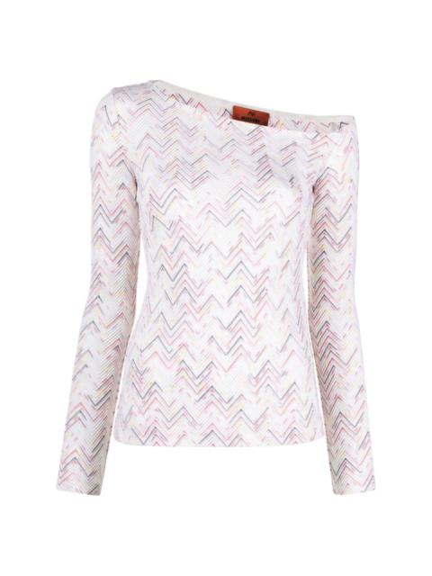 Missoni zigzag crochet-knit jumper