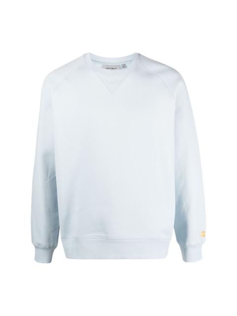 logo-patch crew neck sweatshirt