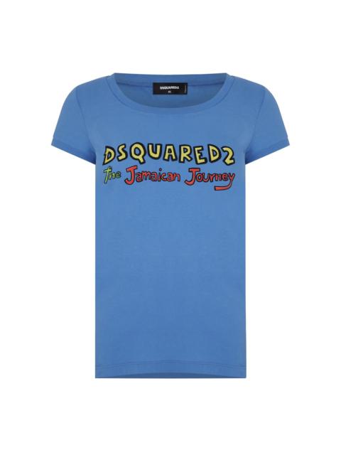 DSQUARED2 GLOSSY JAMAICA T-SHIRT | REVERSIBLE